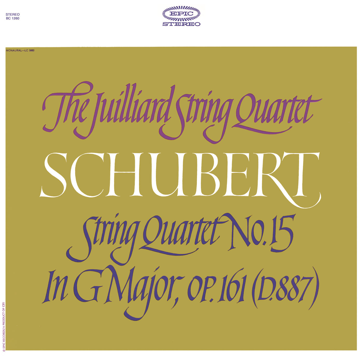 Juilliard String Quartet – Schubert- String Quartet No. 15 in G Major, Op. 161