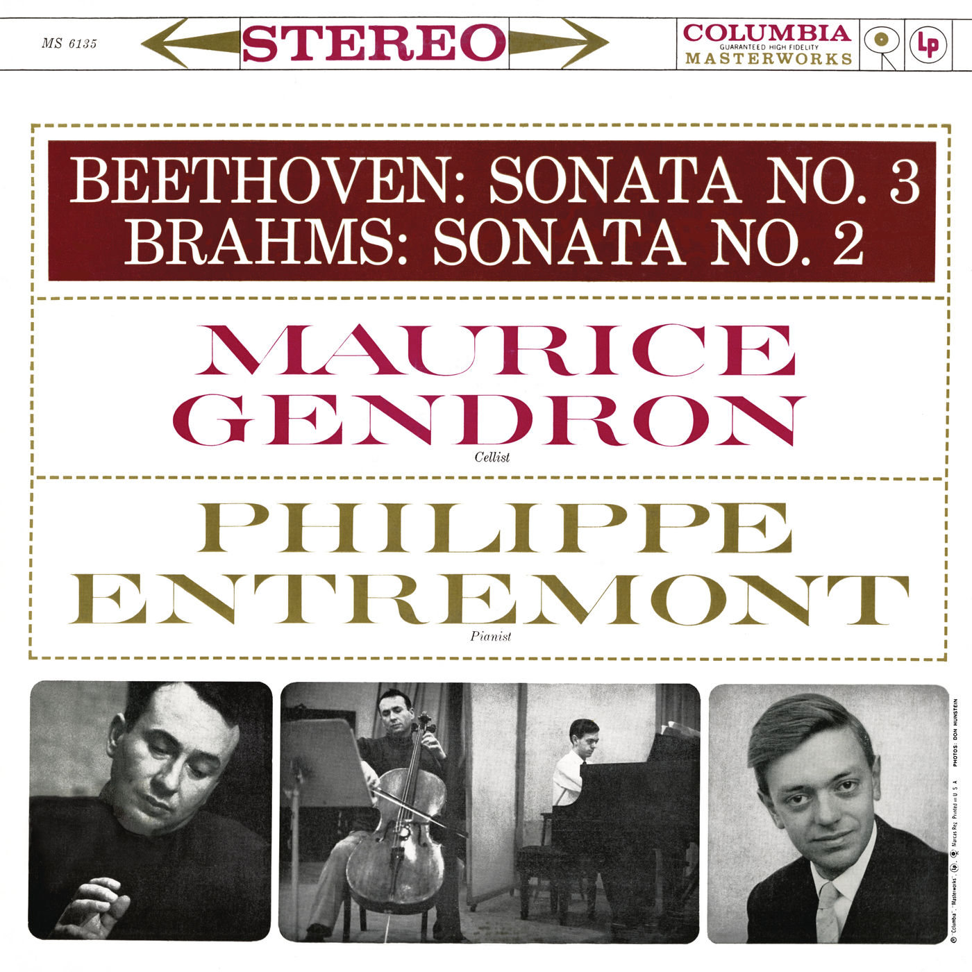 Maurice Gendron – Beethoven- Cello Sonata No. 3, Op. 69 – Brahms- Cello Sonata No. 2, Op. 99