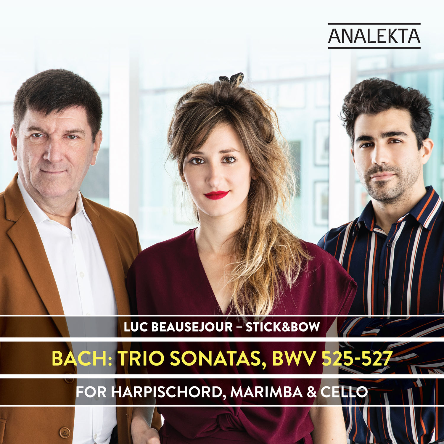 Luc Beauséjour – Bach- Trio Sonatas, BWV 525-527 for Harpsichord, Marimba & Cello