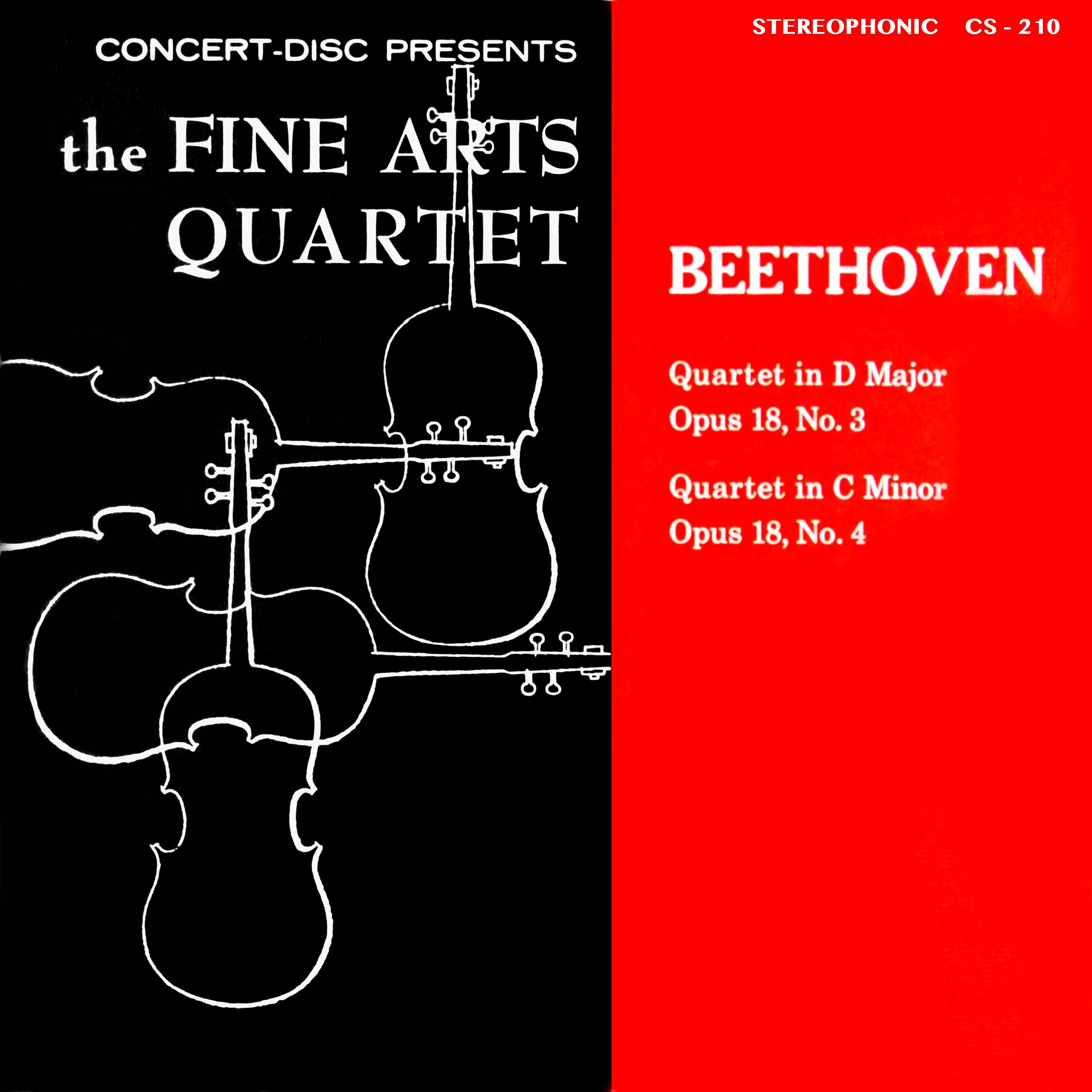 Fine Arts Quartet – Beethoven- String Quartets, Op. 18, Nos. 3 & 4 (Digitally Remastered from the Original Concert-Disc Master Tapes)