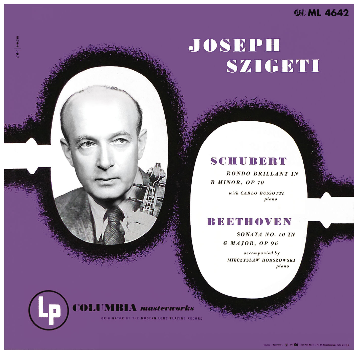 Joseph Szigeti – Schubert- Rondo for Violin and Piano, D. 895 & Violin Sonata in A Major, D. 574 – Beethoven- Violin Sonata No. 10, Op. 96