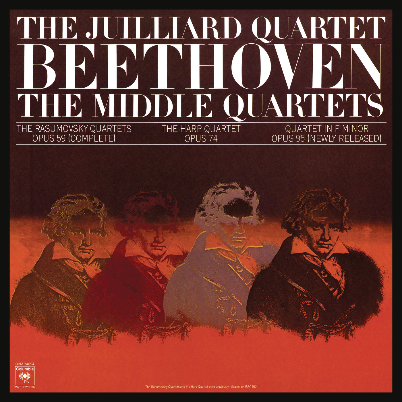 Juilliard String Quartet – Beethoven- The Middle Quartets, Op. 59 Nos. 1 – 3; Op. 74 & Op. 95 (Remastered)