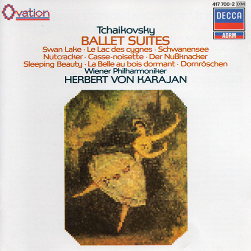 卡拉扬指挥维也纳爱乐乐团演绎柴可夫斯基三大芭蕾组曲，音效好得出奇，演绎得高潮迭起，堪称最佳版本。西德无字首版 24bit 96khz
